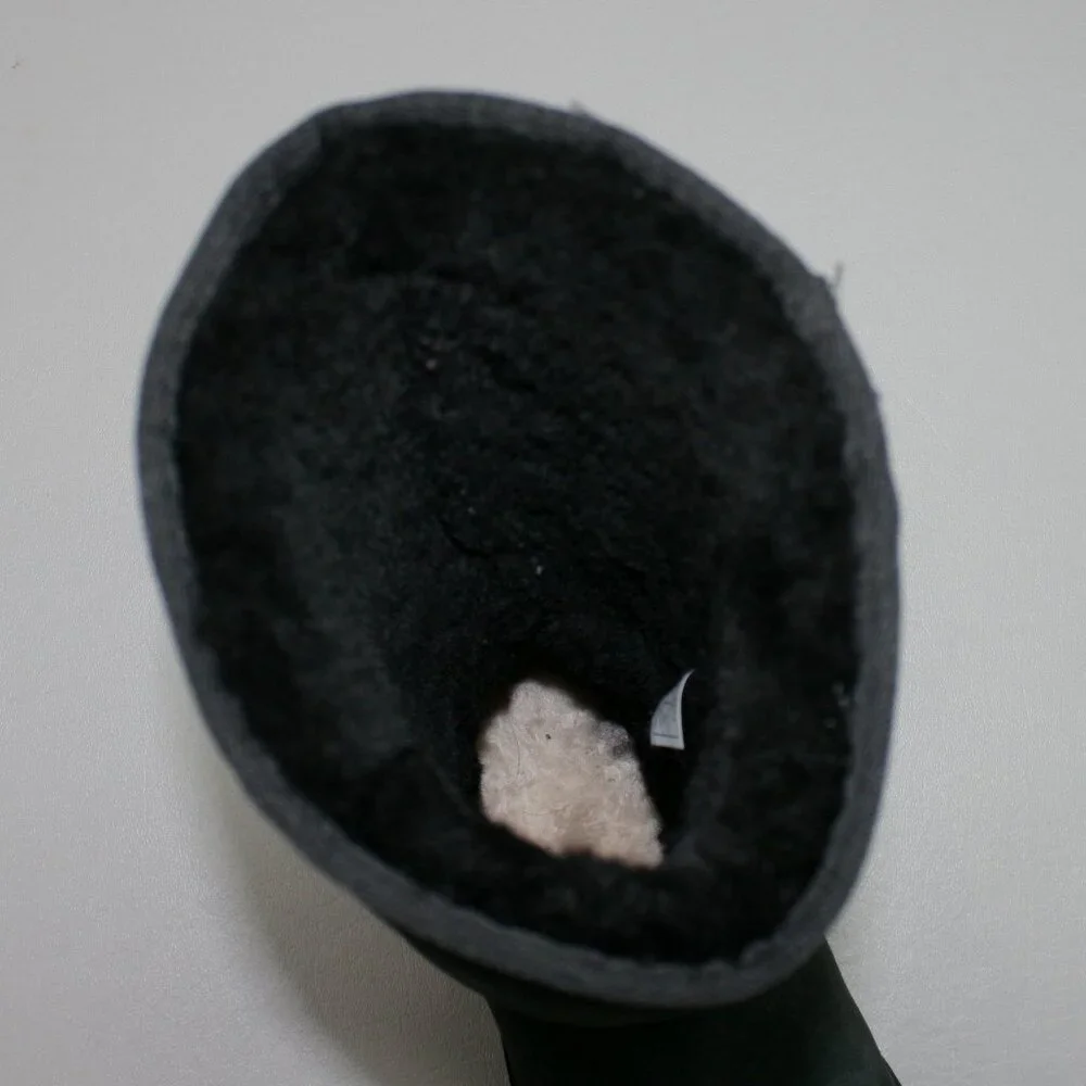 UGG Ladies 9 Classic Tall Ii Black Suede Sheepskin Shearling Lined Boots 1016224 - Picture 7 of 12